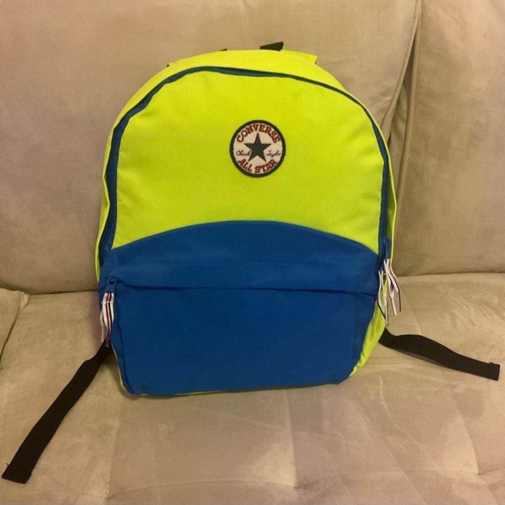 Converse Kids Backpack in Neon Yellow and Blue